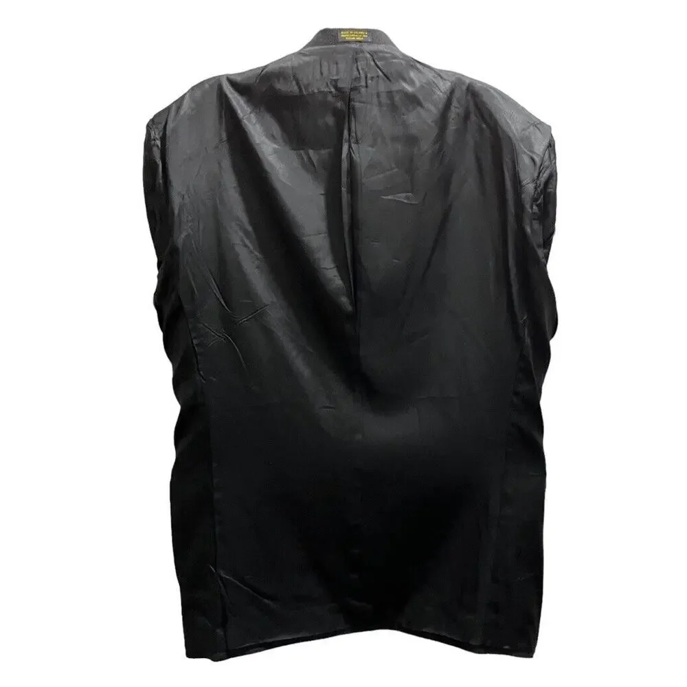 Oscar De La Renta Sports Coat Men 42R‎ Black Blazer Single Breasted Jacket